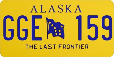 AK license plate GGE159