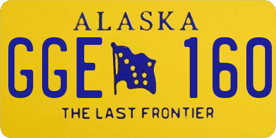 AK license plate GGE160