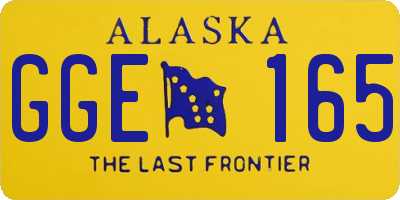 AK license plate GGE165