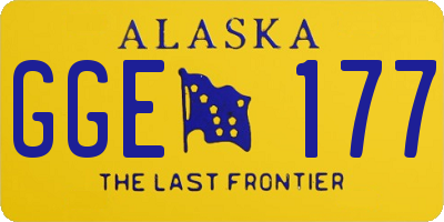 AK license plate GGE177
