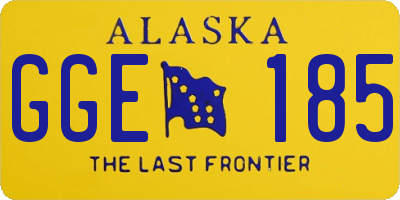 AK license plate GGE185