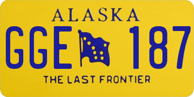 AK license plate GGE187