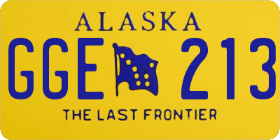 AK license plate GGE213