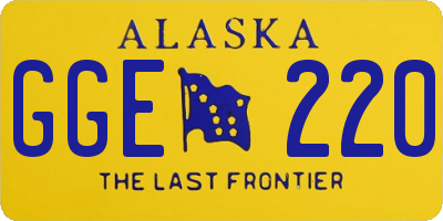 AK license plate GGE220