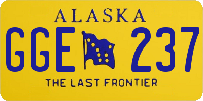 AK license plate GGE237