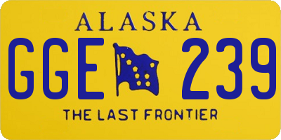 AK license plate GGE239