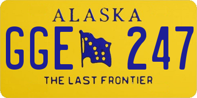 AK license plate GGE247