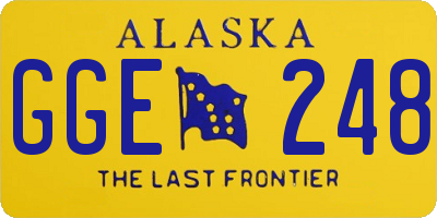 AK license plate GGE248