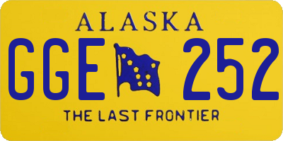 AK license plate GGE252