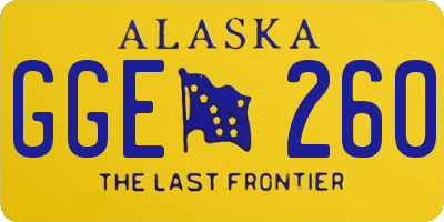 AK license plate GGE260