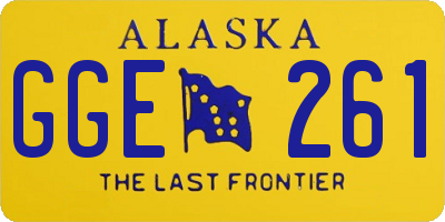 AK license plate GGE261