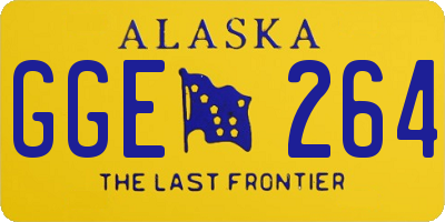 AK license plate GGE264