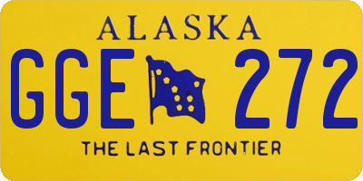 AK license plate GGE272