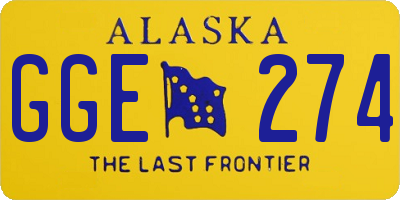 AK license plate GGE274