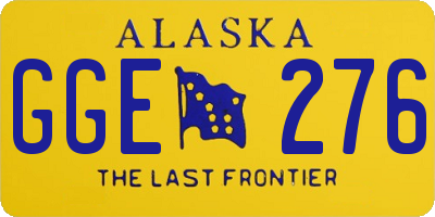 AK license plate GGE276