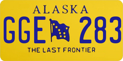 AK license plate GGE283