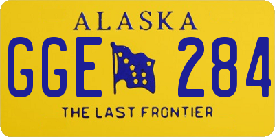 AK license plate GGE284