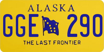AK license plate GGE290