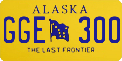 AK license plate GGE300
