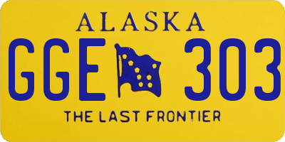 AK license plate GGE303