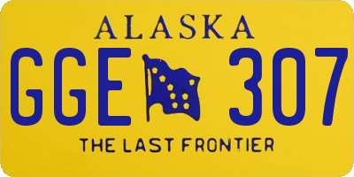 AK license plate GGE307