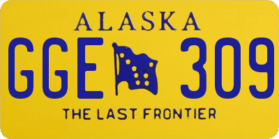 AK license plate GGE309