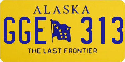 AK license plate GGE313