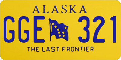 AK license plate GGE321