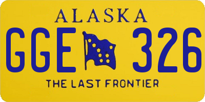 AK license plate GGE326