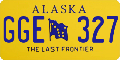 AK license plate GGE327