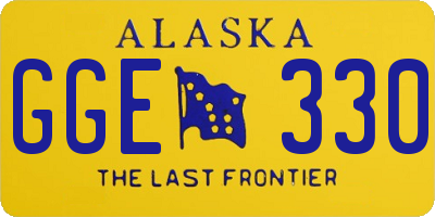 AK license plate GGE330