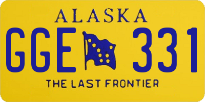 AK license plate GGE331