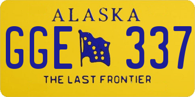 AK license plate GGE337