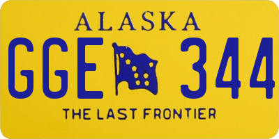 AK license plate GGE344