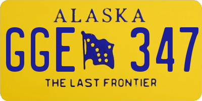 AK license plate GGE347