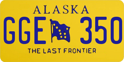 AK license plate GGE350