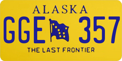 AK license plate GGE357