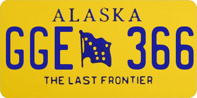 AK license plate GGE366