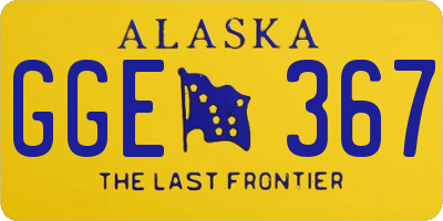 AK license plate GGE367