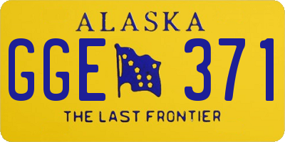 AK license plate GGE371