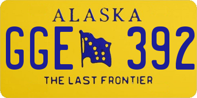 AK license plate GGE392