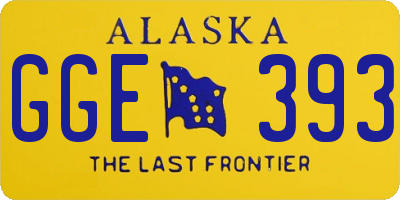 AK license plate GGE393