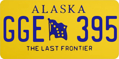 AK license plate GGE395