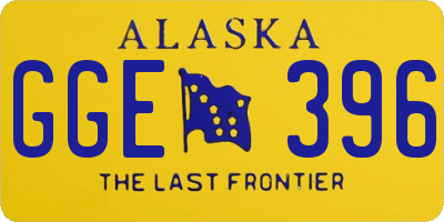 AK license plate GGE396