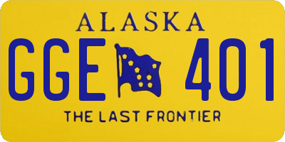 AK license plate GGE401