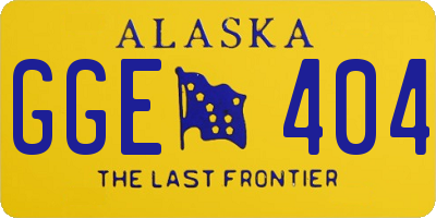 AK license plate GGE404
