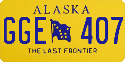 AK license plate GGE407