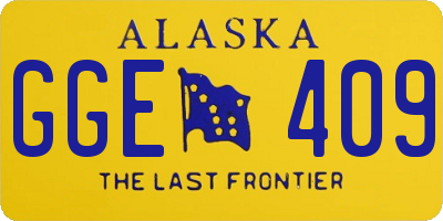 AK license plate GGE409