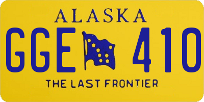 AK license plate GGE410