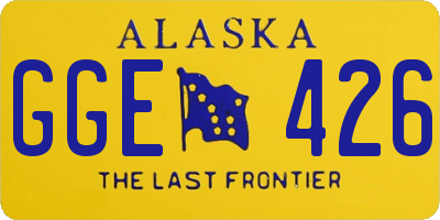 AK license plate GGE426